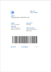Gary Numan Aspen Belly Up Digital Ticket 2017